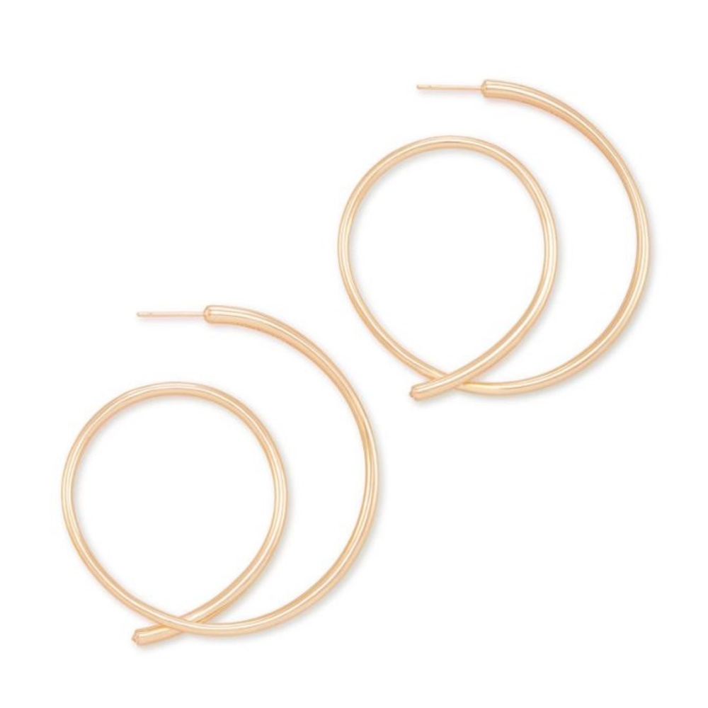 NWT! Kendra Scott Myles Hoop - Rose Gold
